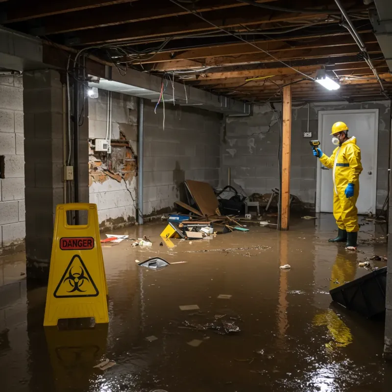 Flooded Basement Electrical Hazard in Cleveland, AL Property